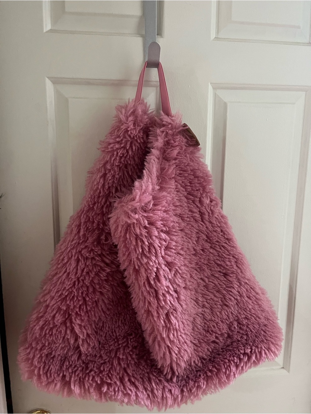 NWT retail $108 #Anthropologie #Reclectic Plush Pink Faux Fur Tote Bag - Picture 4 of 4